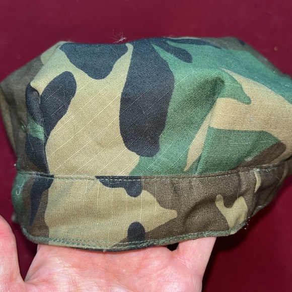 USA Army CAMOUFLAGE cap HAT ripstop tan black green brown large cotton Kentucky - Picture 7 of 11